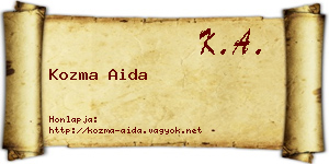 Kozma Aida névjegykártya